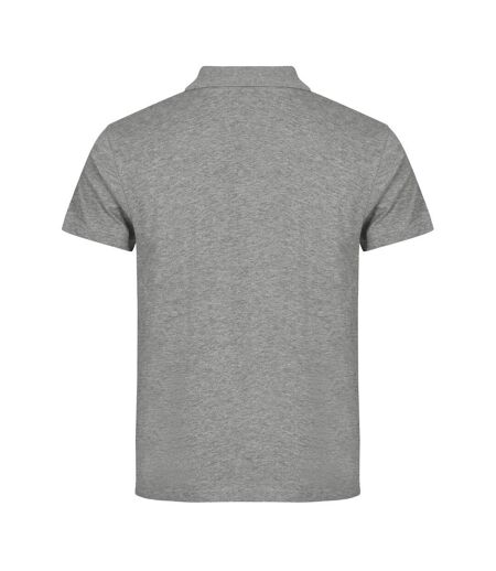 Unisex Adult Single Jersey Polo Shirt Grey Melange Clique