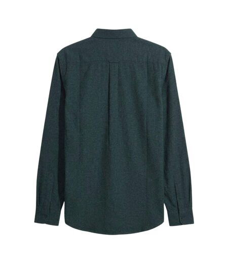 Mens Steen Organic Cotton Slim Shirt Dark Green Farah