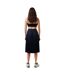 Womens/ladies Pleated Polyester Midi Skirt Navy Blue Lacoste-2