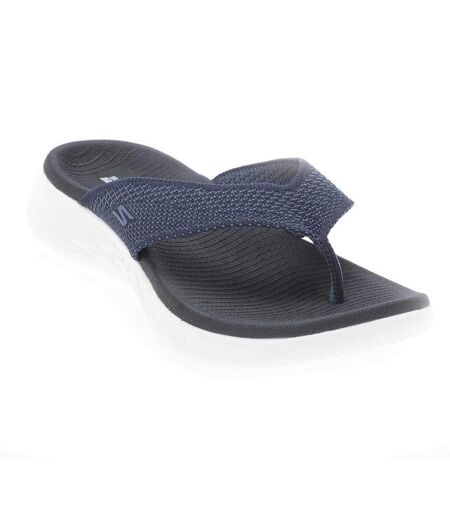 Womens/ladies on-the-go 600 flourish sandals navy Skechers