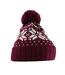 Bonnet bordeaux / blanc Beechfield