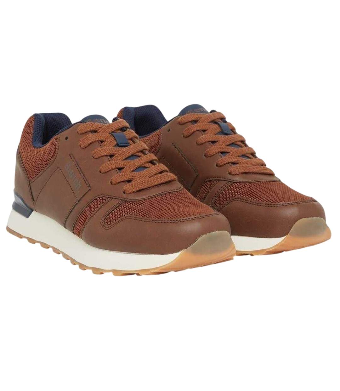 Mens Valence Lace Up Trainers Tan Bench-3