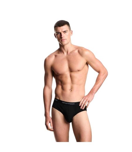 Lot De 3  Slips Motif/style Uni Homme Noir Emporio Armani