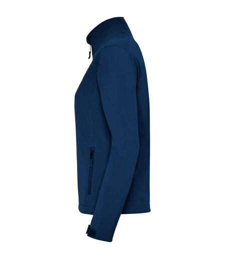 Womens/ladies Nebraska Soft Shell Jacket Navy Blue Roly