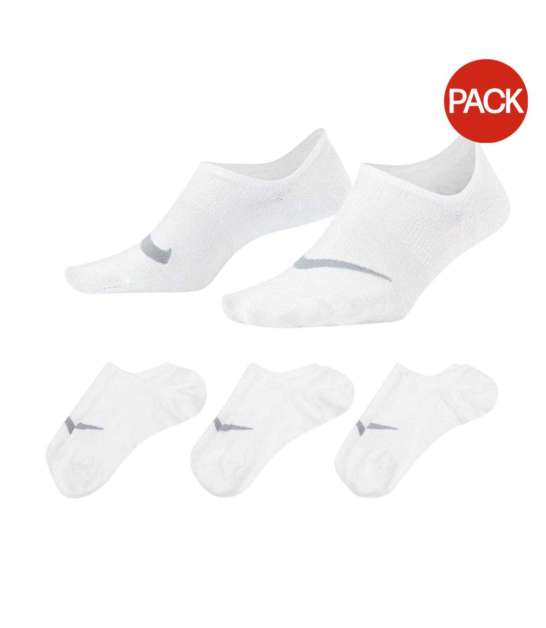 Lot De 3  Socquettes Everyday Plus Femme Blanc Nike-1