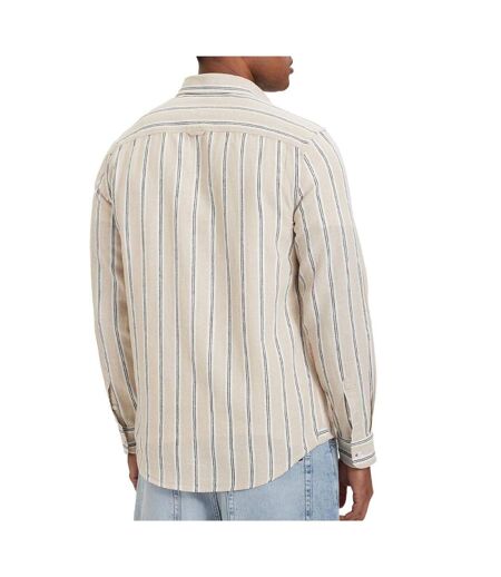 Chemise beige/blanc homme tommy hilfiger tjm reg linen