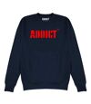 Addict Unisex Adult Stencil Logo Sweatshirt (Navy/Red)