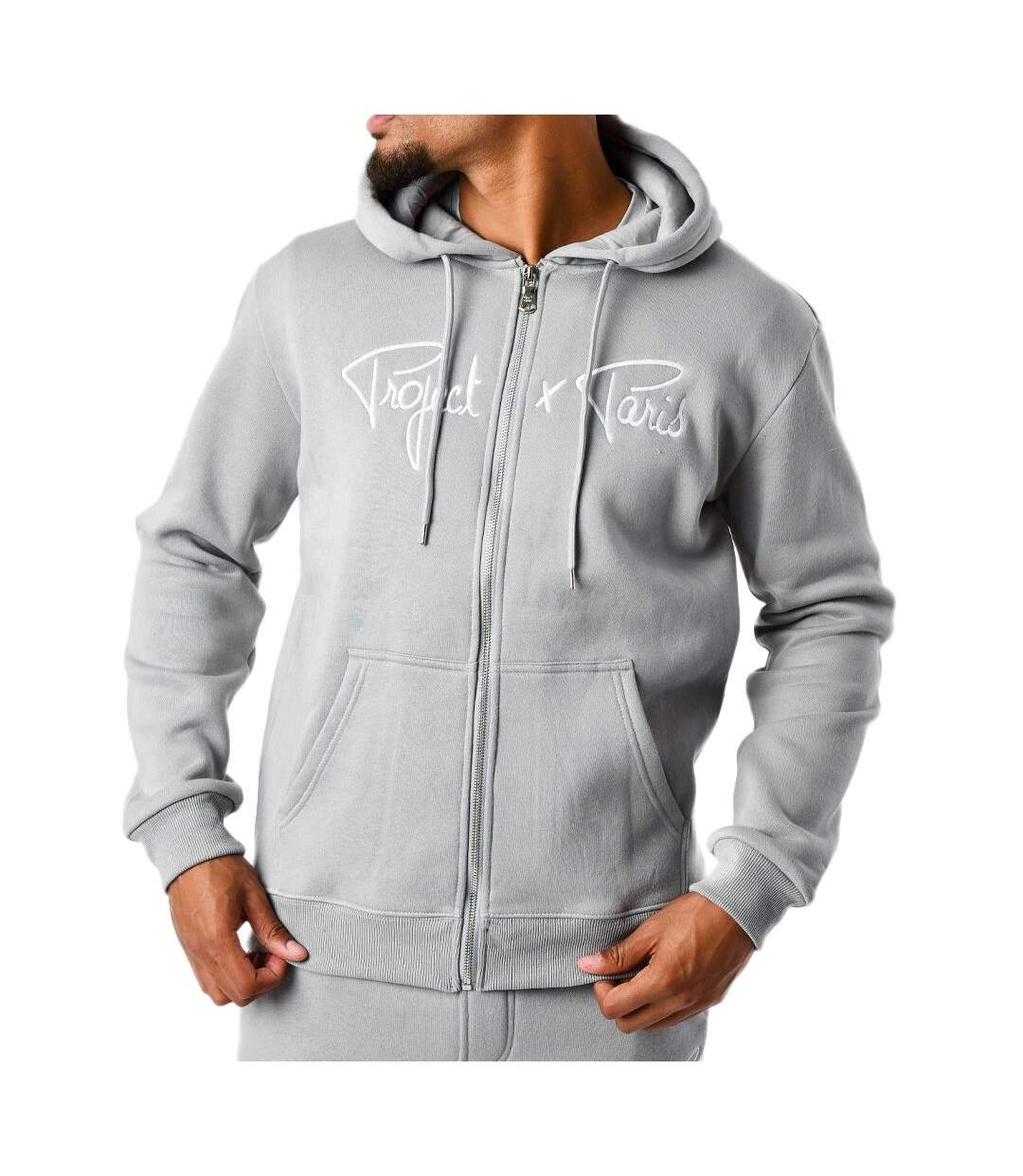 Sweat Zippé Gris Homme Project X Paris Signature - L-1