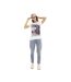 T-shirt à col rond manches courtes femme Photoprint Moto Vondutch-5