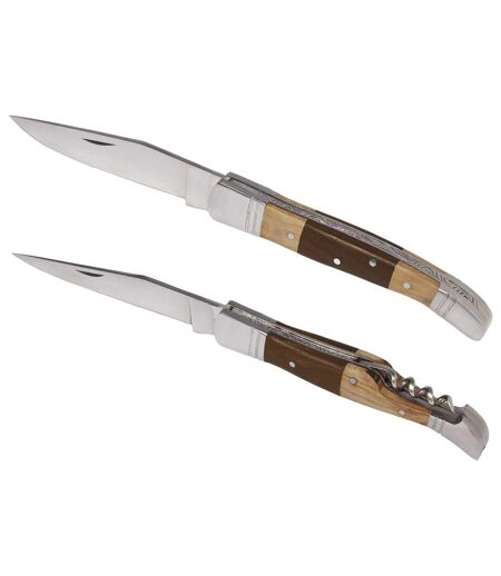 Geschenk-Schatulle: 2 Messer mit Holzgriff