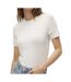 T-shirt beige femme vero moda malberte-1