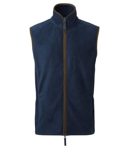 Premier Mens Artisan Fleece Vest (Navy/Brown) - UTRW8189