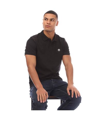 Mens Oyster River Logo Polo Shirt Black Timberland