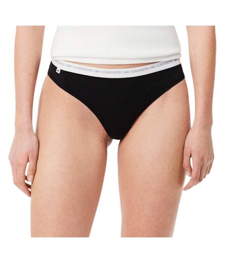 X3 strings noir femme lacoste coton stretch - l