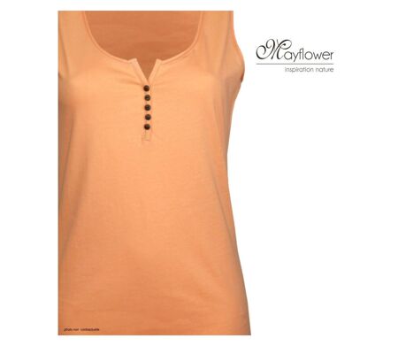 MAYFLOWER DACCA1 - Débardeur orange pour femme : le confort en pur coton respirant
