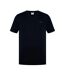 Mens Embroidered Logo Cotton T-shirt Black Slazenger-1