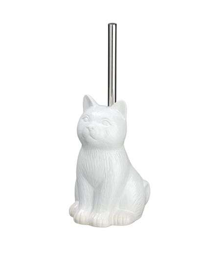 Brosse WC Cat en céramique - Blanc