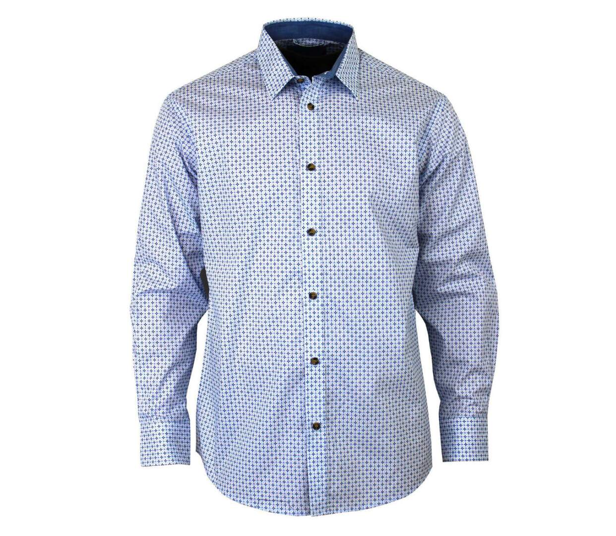 Chemise à carreaux manches longues à motifs CH4018-1