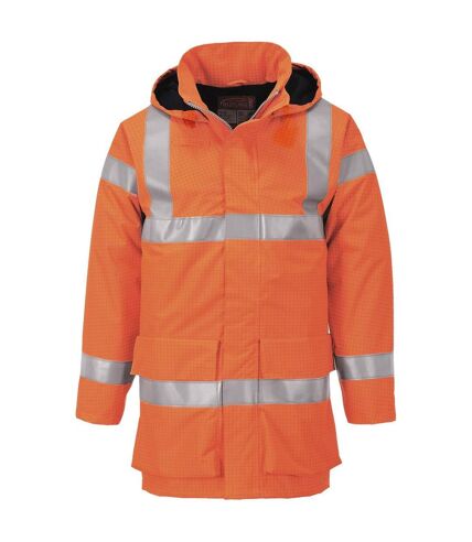 Portwest Mens Multi Lite Bizflame Rain Hi-Vis Safety Jacket (Orange) - UTPW508