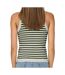 Top à rayures kaki/ecru femme jdy aya - l-2