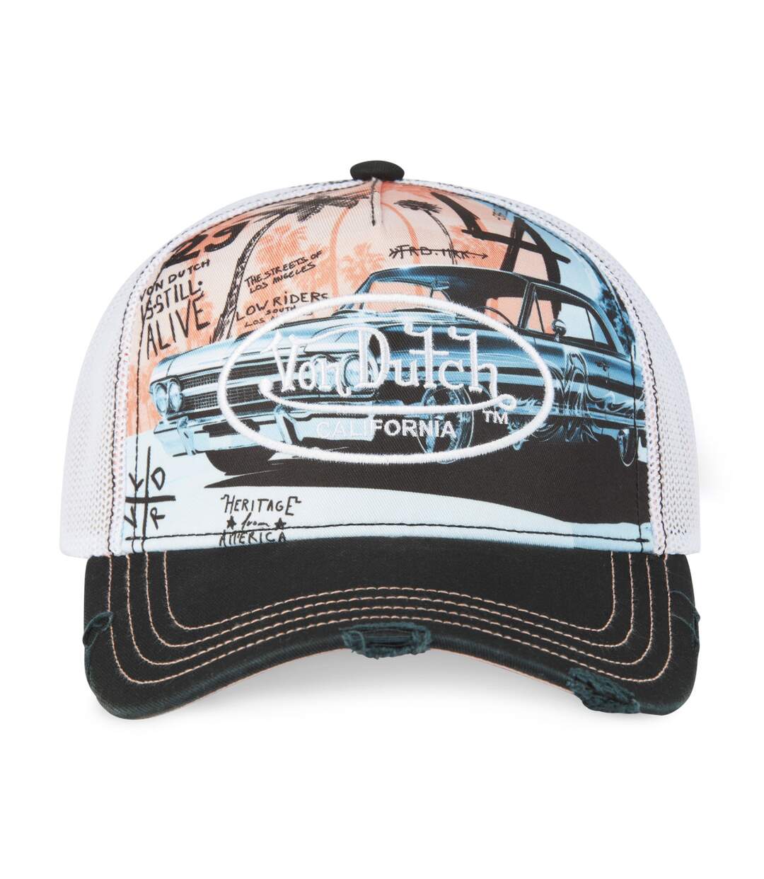 Casquette trucker avec filet avec print en sublimation Subli Lowrider Vondutch-2