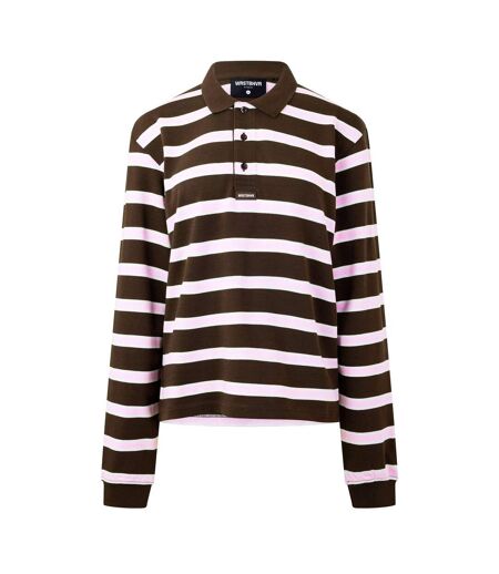 Polo Manches Longues Motif/style À Rayures Femme Marron WRSTBHVR