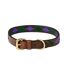 Weatherbeeta Polo Leather Dog Collar (XXL) (Beaufort Brown/Pink/Blue) - UTWB1260