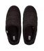 Womens/ladies Faux Shearling Flat Slippers Black Toms-3