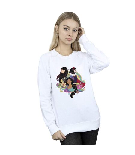 Disney Femmes/Ladies Princesse Mulan Jasmine Snow White Sweatshirt (Blanc) - UTBI33164