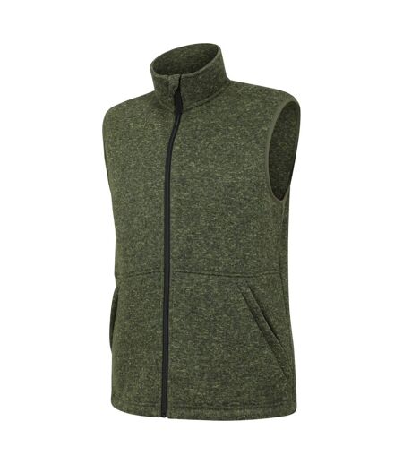 Mens idris fleece vest khaki green Mountain Warehouse