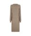 Robe Mi-longue Manches Longues Femme Gris Taupe Pieces-3