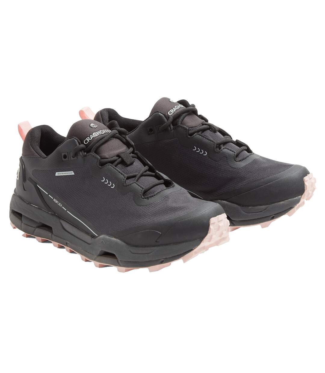 Womens/ladies Adflex Ankle Boots Black Pink Clay Craghoppers-1