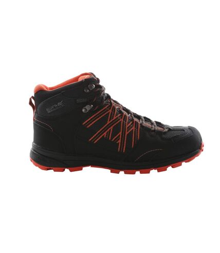 Womens/ladies samaris mid ii hiking boots black/neon peach Regatta