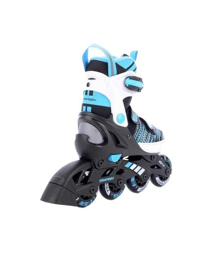 Patins À Roulettes Alignées Enfant 30-32 Fr Blanc Noir Bleu Tempish