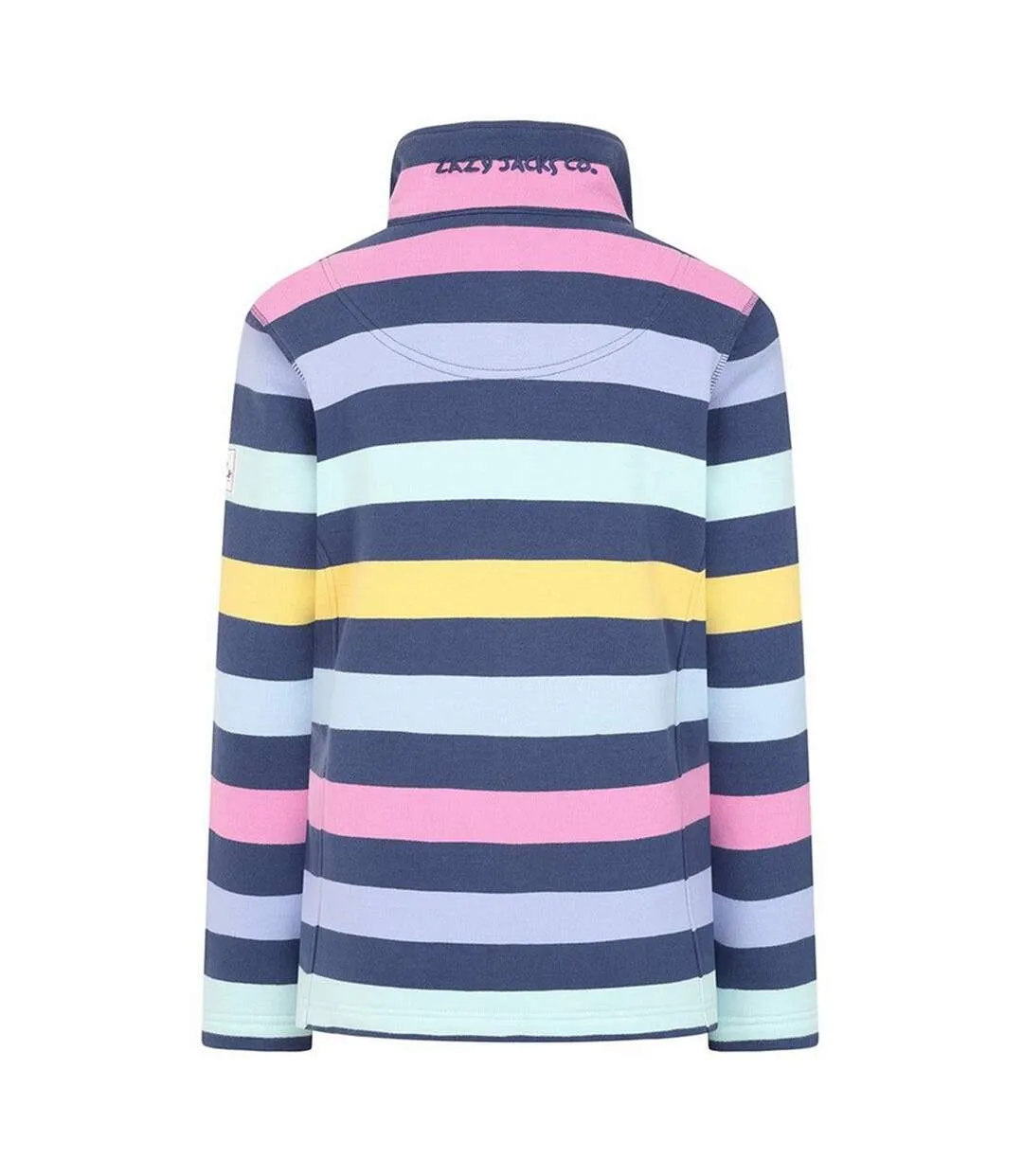 Womens/ladies Contrast Striped Jacket Multicoloured Lazy Jacks-2