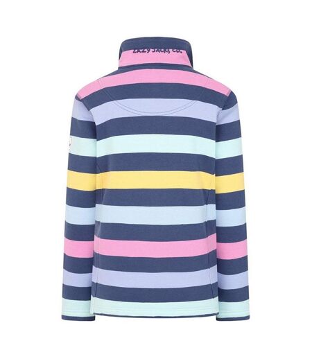 Womens/ladies Contrast Striped Jacket Multicoloured Lazy Jacks