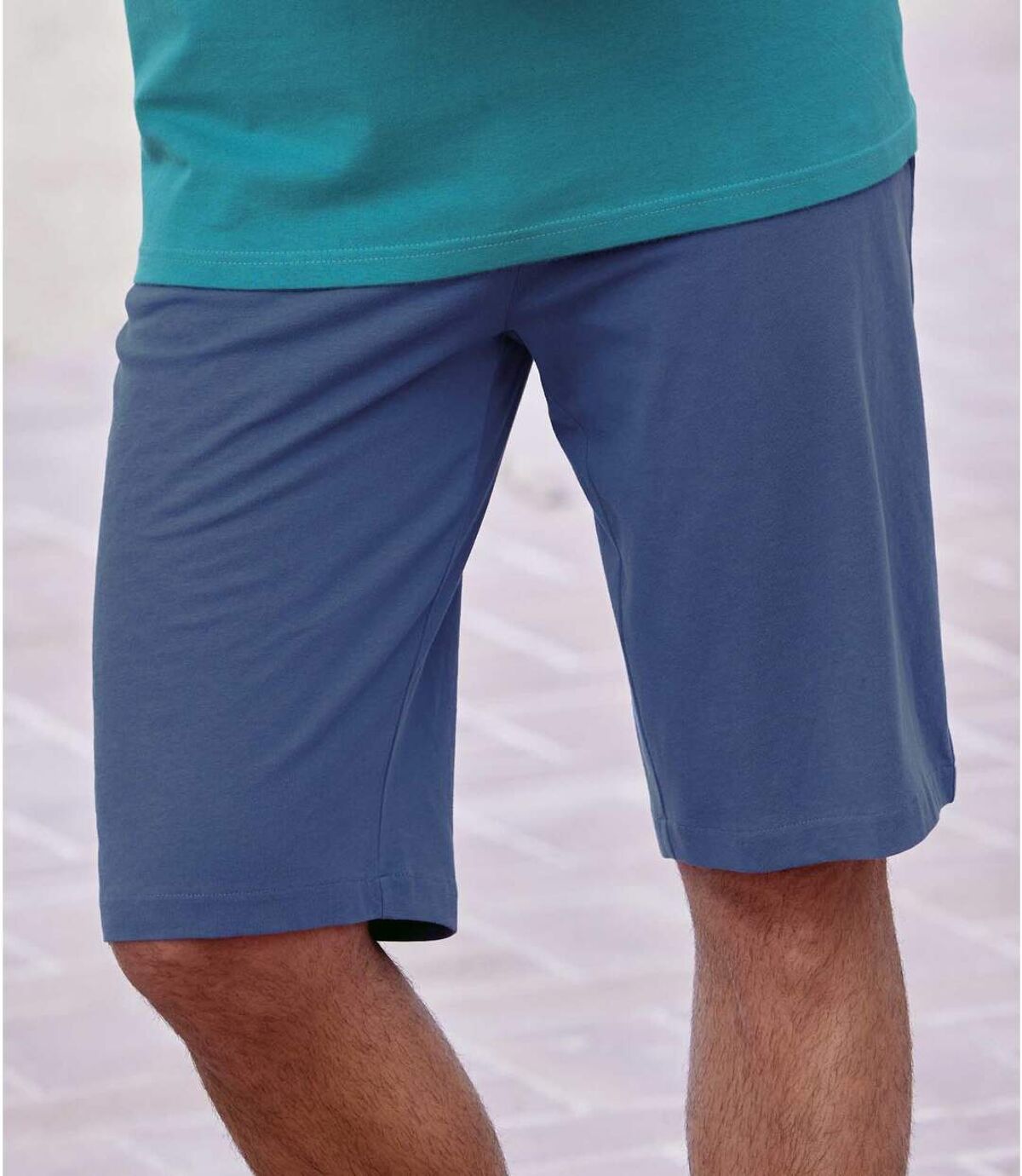 Men's Casual Cotton Shorts - Navy Atlas For Men