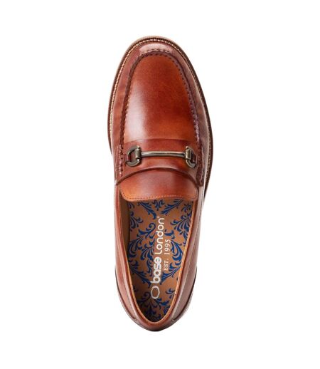 Mens Madison Leather Loafers Brown Base London