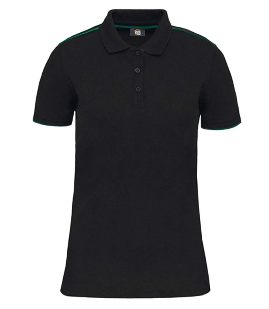 Polo professionnel DayToDay pour femme - WK271 - noir et vert kelly