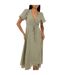 Robe Mi-longue Motif/style Floral Femme Jaune Brave Soul-2