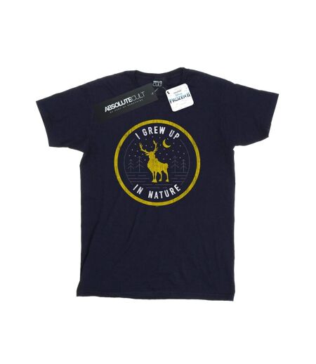 Disney - T-shirt FROZEN SVEN GREW UP IN NATURE - Femme (Bleu marine) - UTBI24450