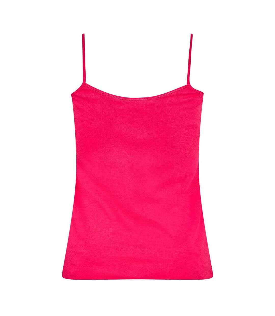 Womens/ladies Ribbed V Neck Vest Top Pink Puma-2