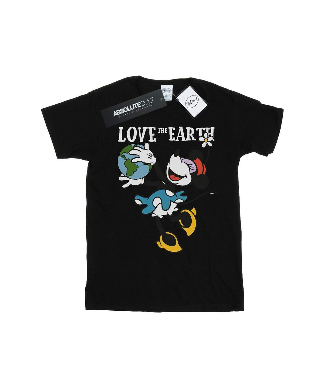 Disney Femme/Les femmes Mickey Mouse Love The Earth - T-shirt boyfriend en coton (Noir) - UTBI36926-1