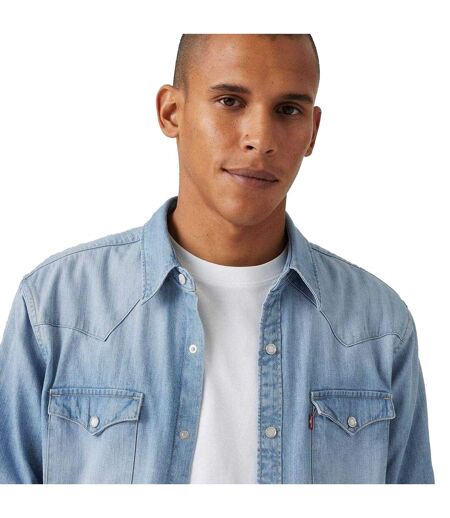 Mens Western Standard Esta Shirt Light Blue Levis