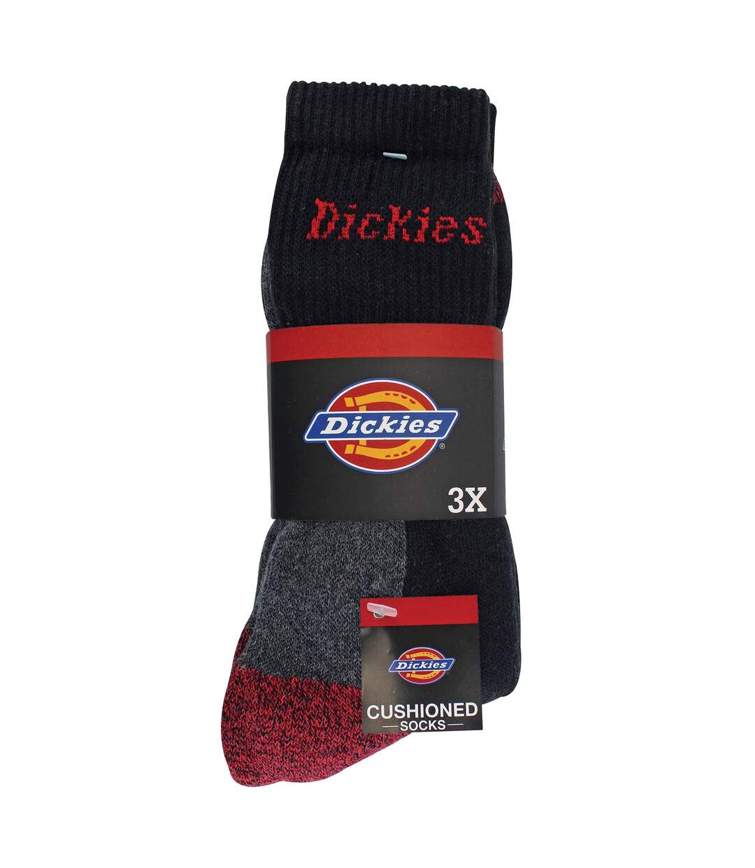 Mens 3 Pack Cushioned Work Socks-2