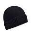 Beechfield Unisex Adult Natural Cotton Engineered Patch Beanie (Black) - UTPC5545