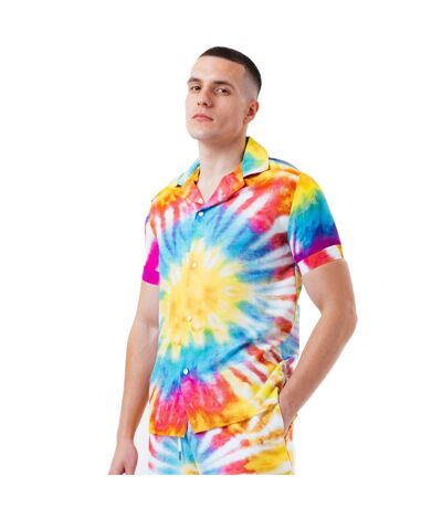 Hype Mens Resort Tie Dye Shirt (Multicolored) - UTHY5367