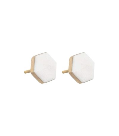 Lot de 2 Boutons de Meuble Le Collectionneur 4cm Blanc