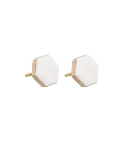 Lot de 2 Boutons de Meuble Le Collectionneur 4cm Blanc