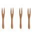 Lot de 4 Fourchettes 2 Dents Eco 9cm Naturel-1